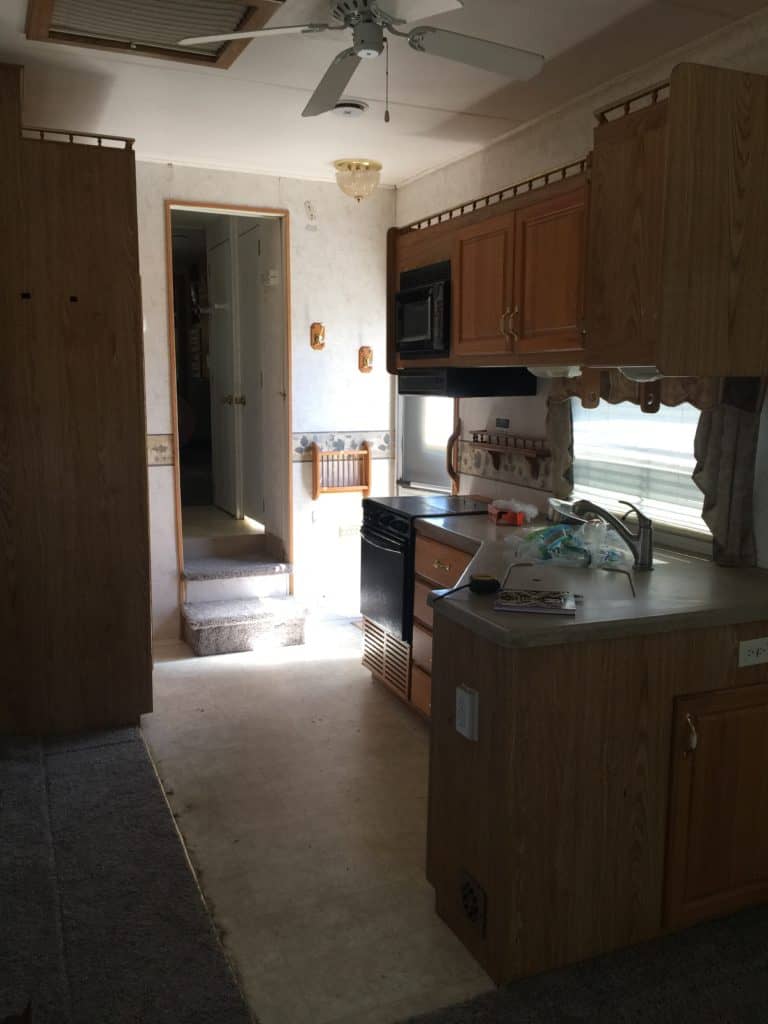 RV Kitchen Before