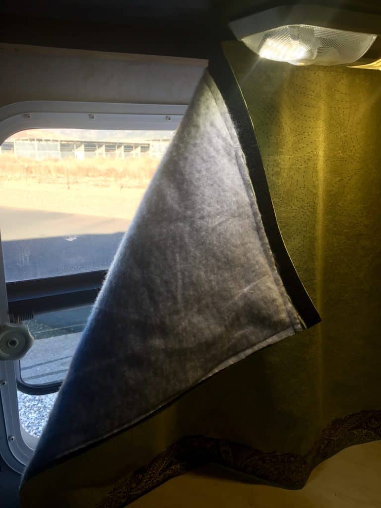 Using Blankets for RV Curtains