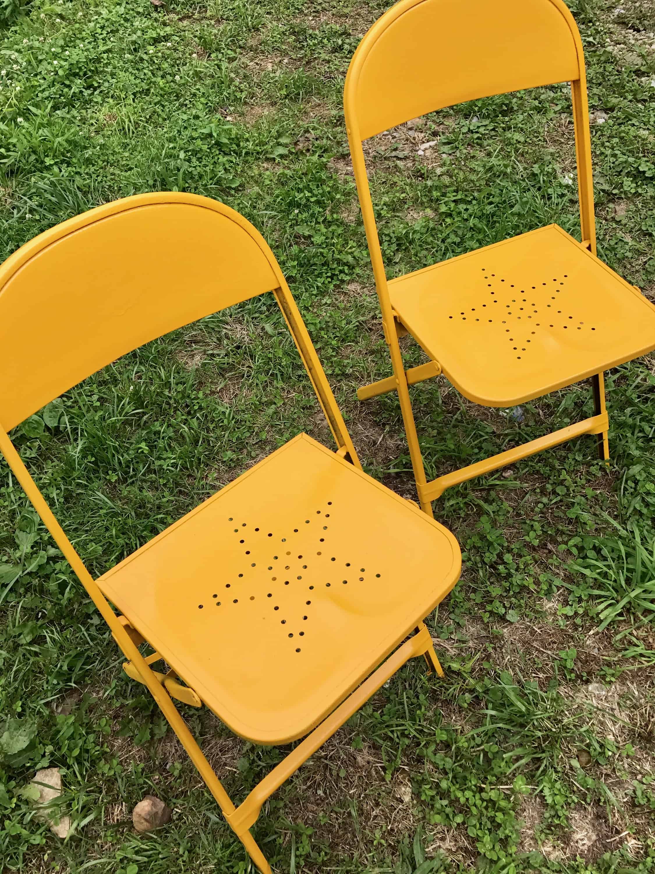 Vintage Metal Chairs Makeover