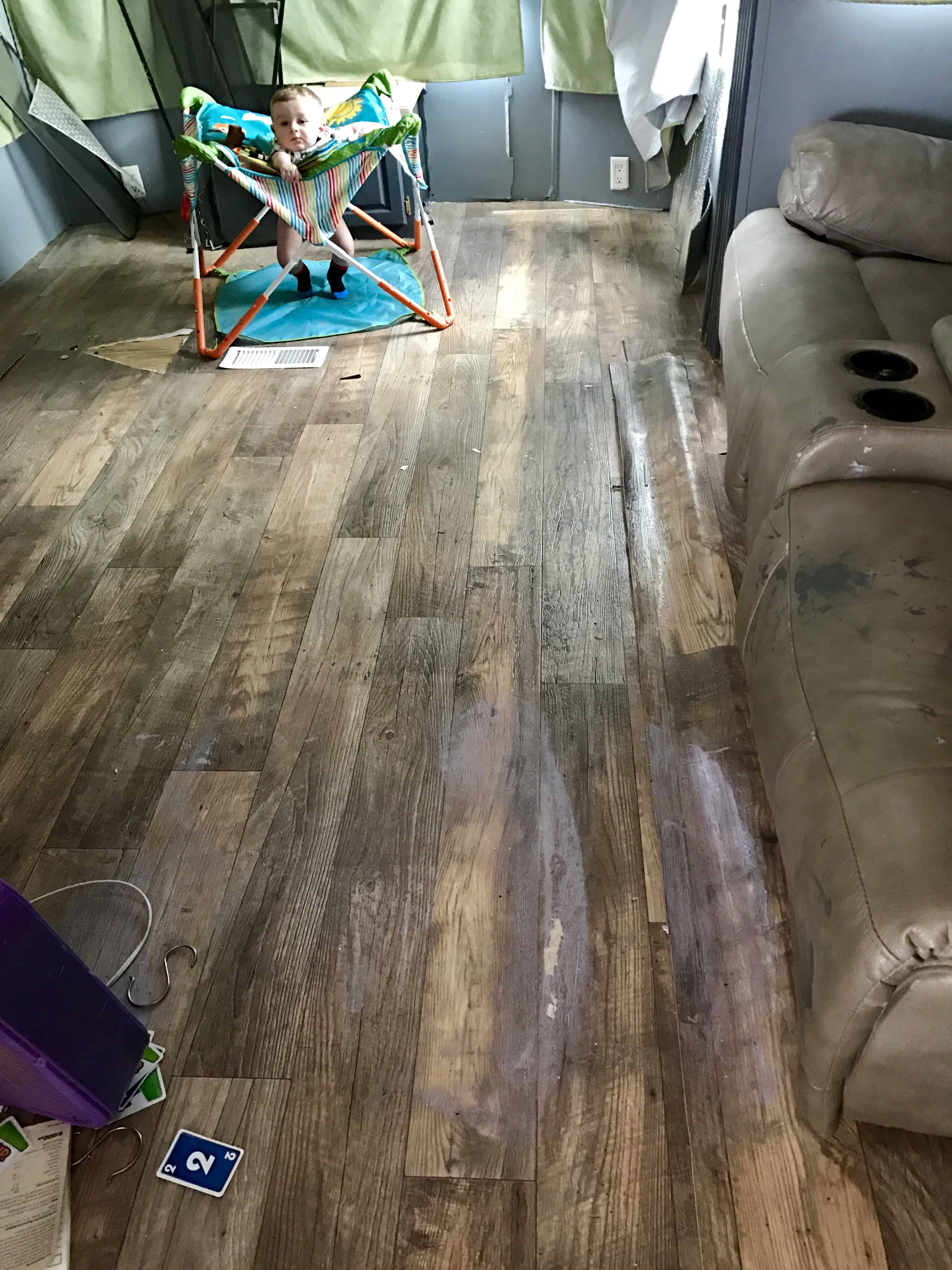 Totaled RV Floor Damage Happiest Camper