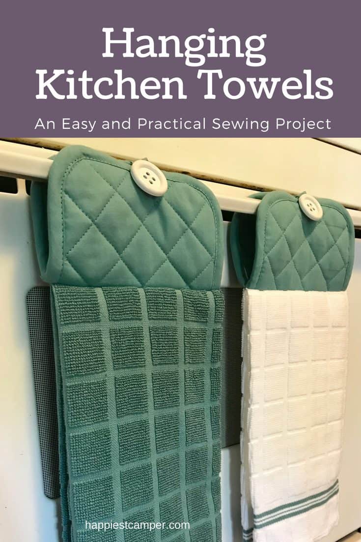 How To Make Hanging Kitchen Towels (2 Ways - Gathered Or Folded