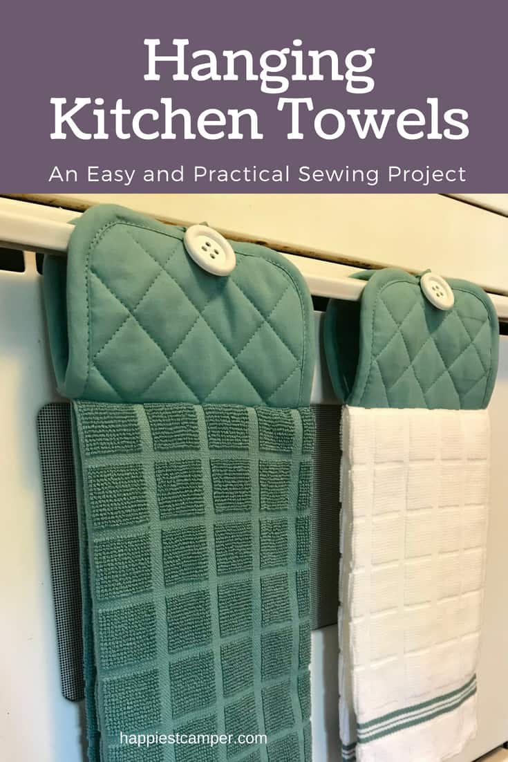 Stay Put Kitchen Towels - they don't slip off! free sewing tutorial