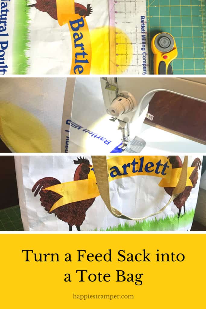 Feed Sack Tote Bag Upcycle