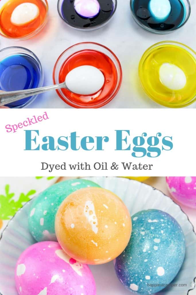 Oil and Water Dyed Easter Eggs