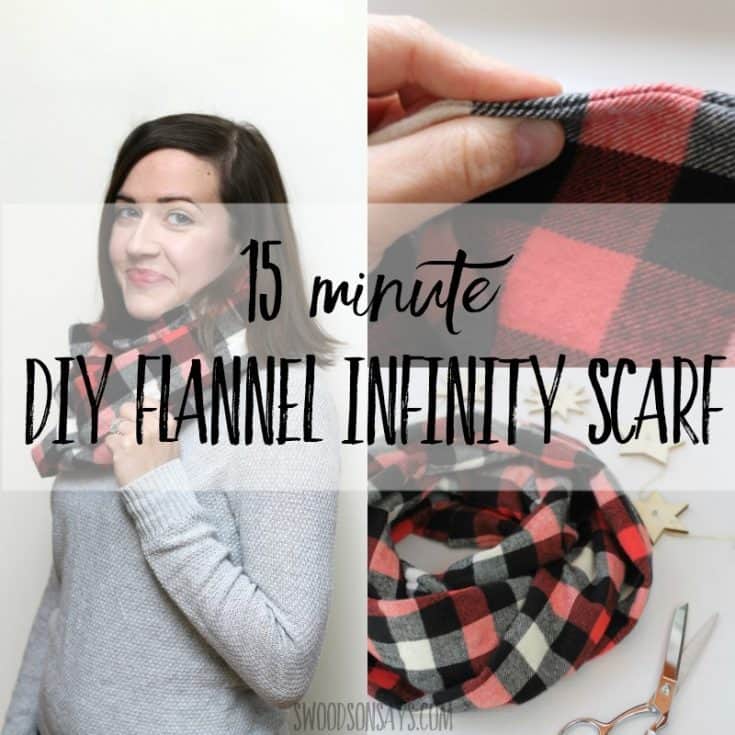 The easiest flannel infinity scarf pattern