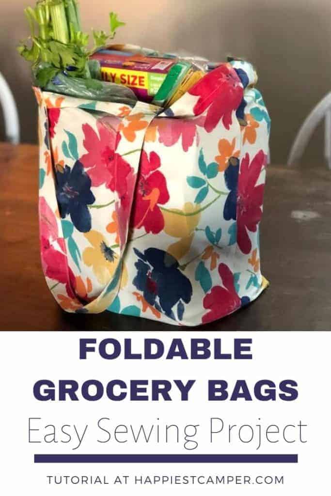 DIY Fabric Foldable Shopping Bag Free Sewing Patterns + Video