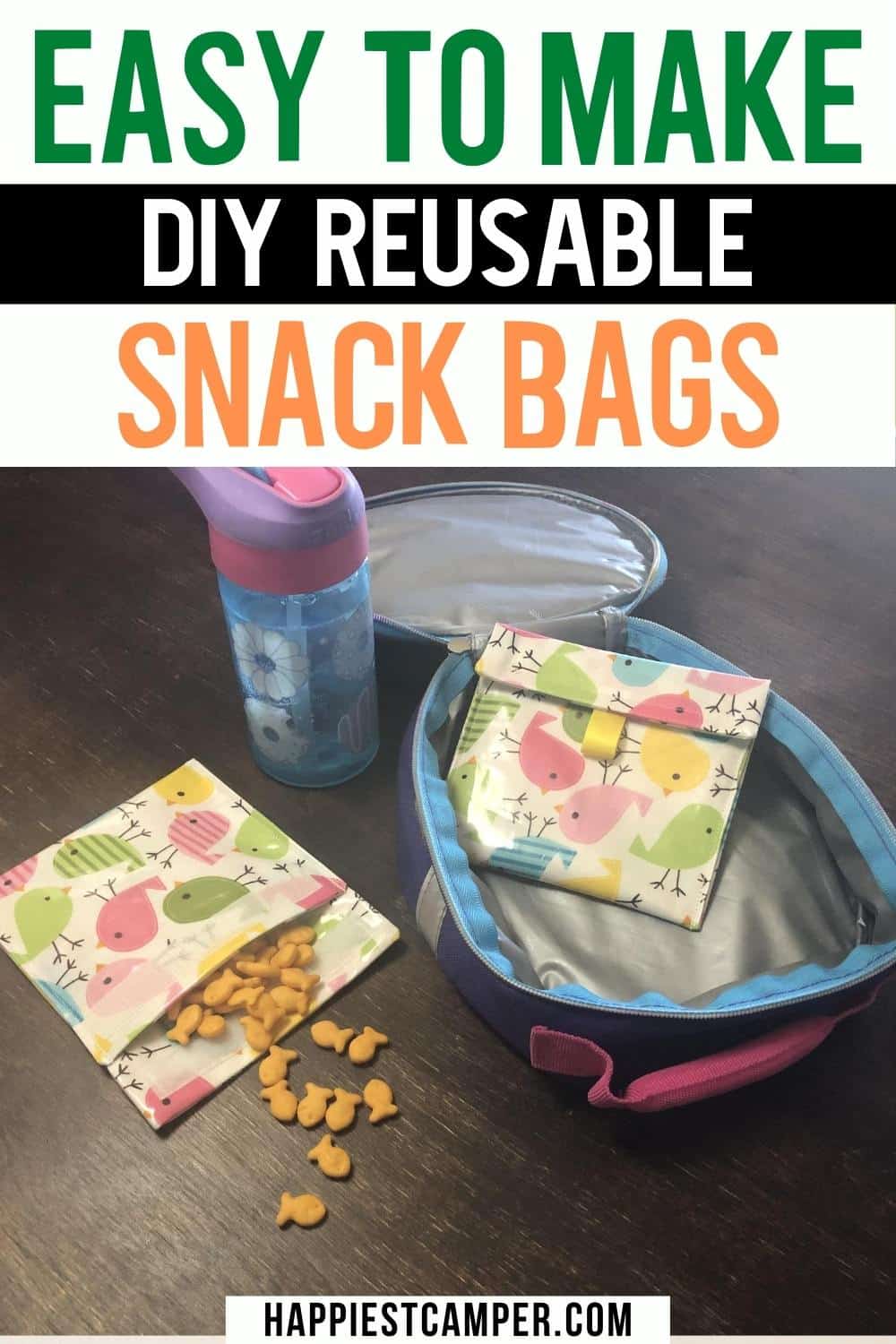 Easy To Make DIY Reusable Snack Bag