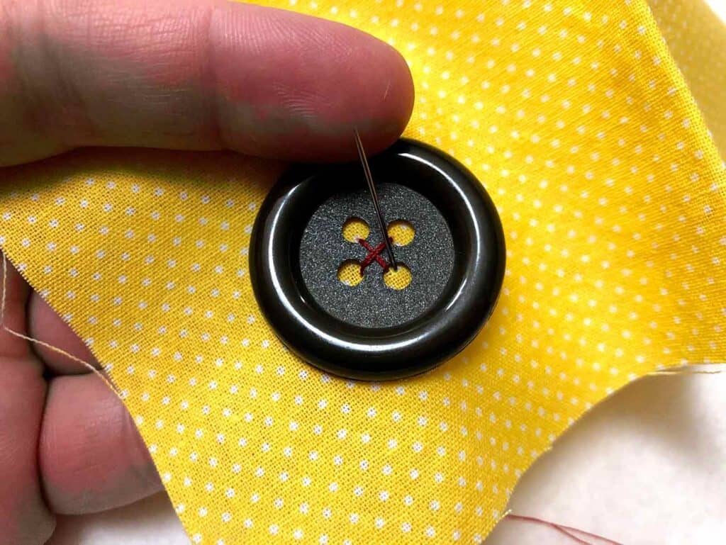 How to Sew a Fourhole Button by Hand