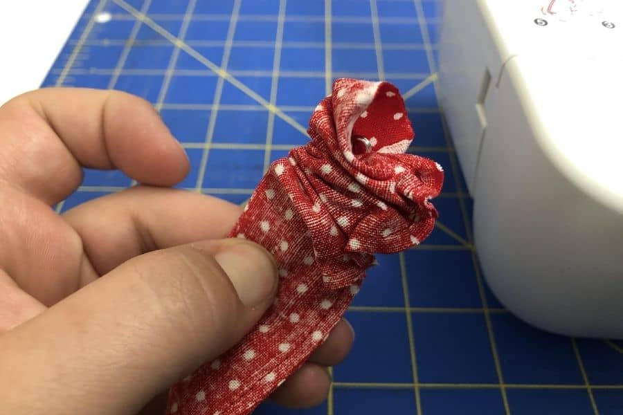 bunching up the fabric Happiest Camper