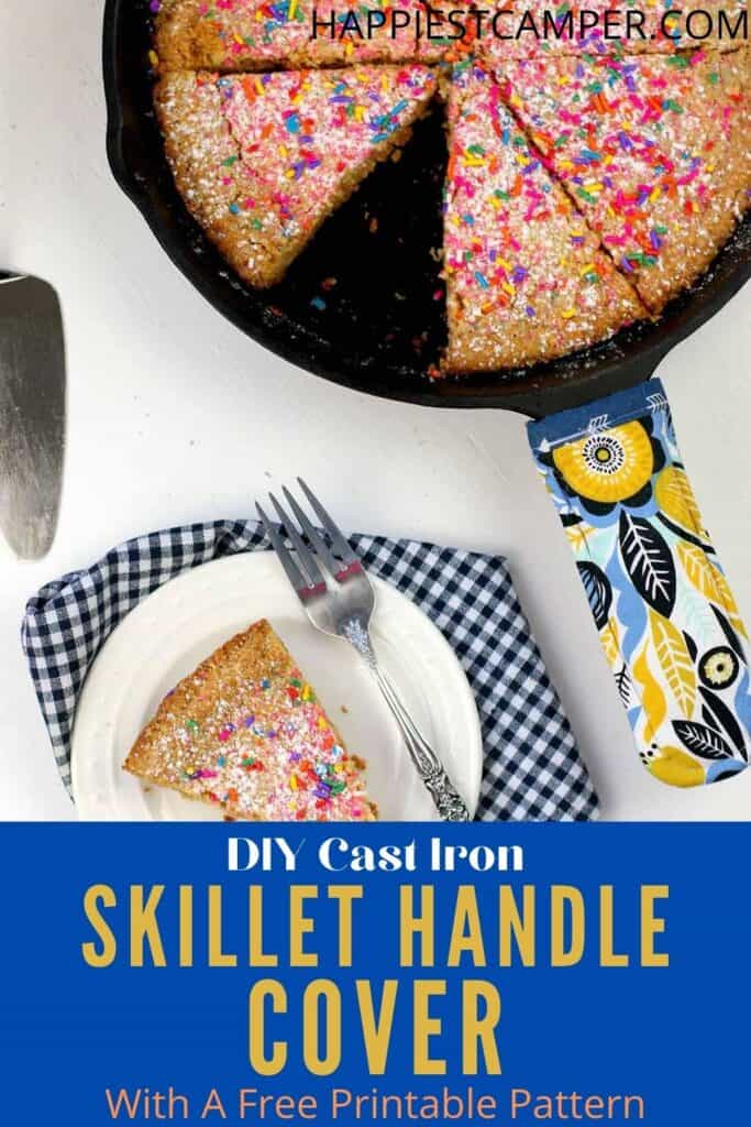 DIY Cast Iron Skillet Handle Cover With A Free Printable Pattern