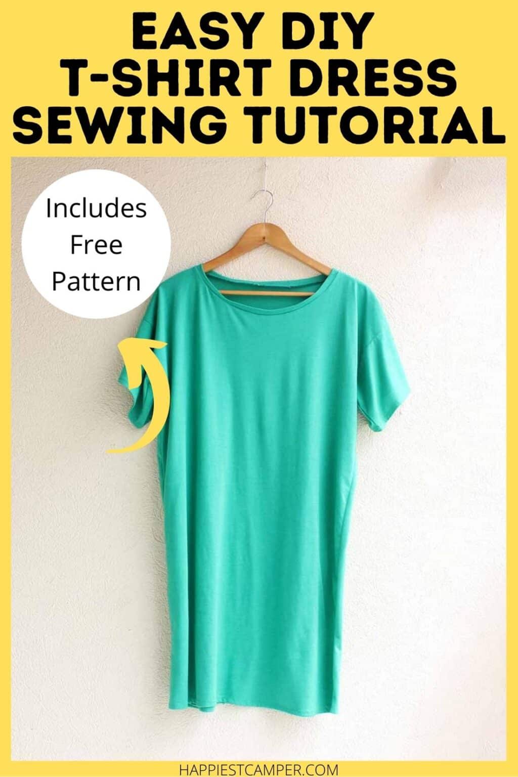 How To Sew A T-Shirt Dress With Free Sewing Pattern