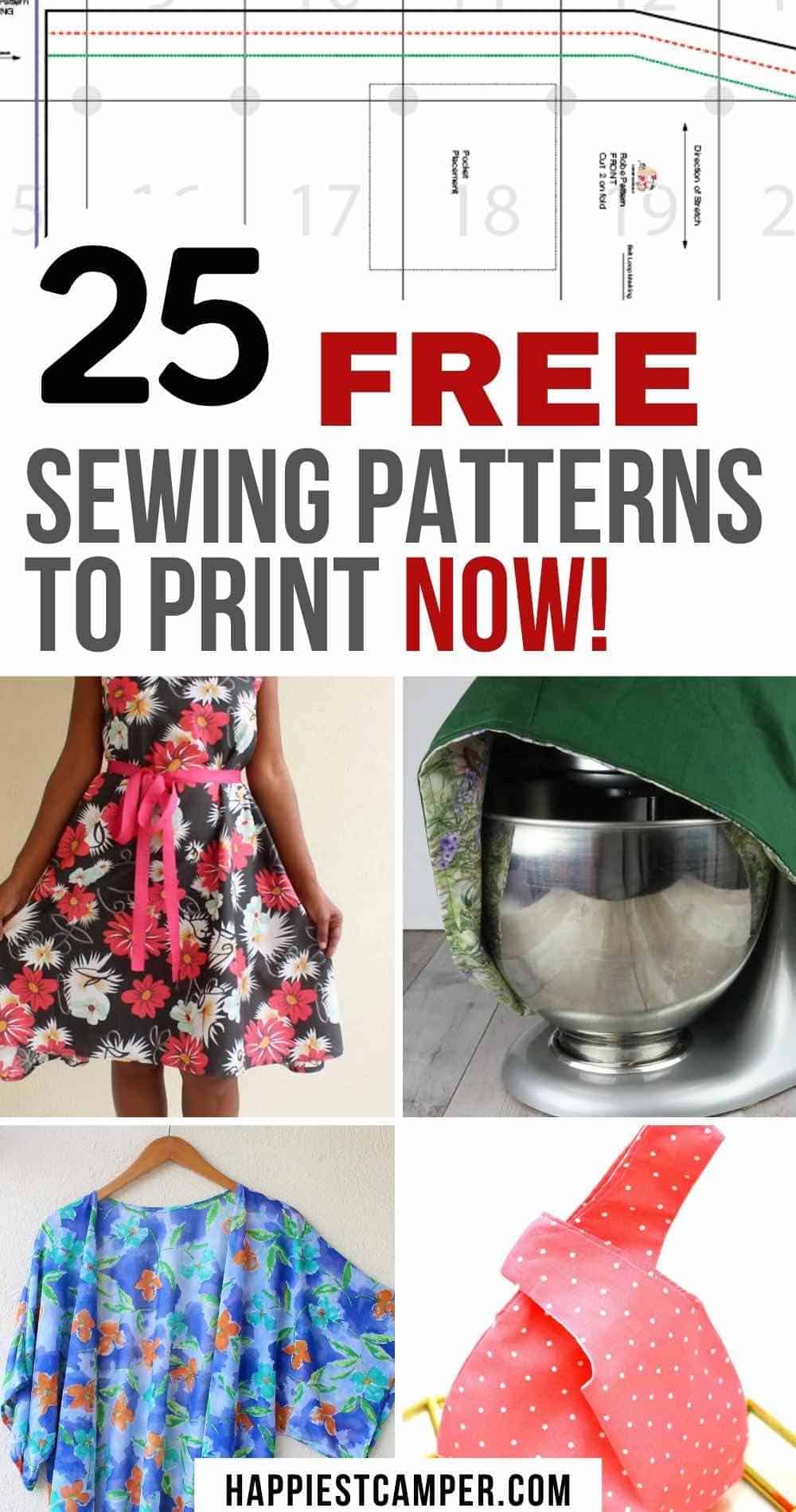 Free And Easy Sewing Patterns for Beginners - The Creative Curator