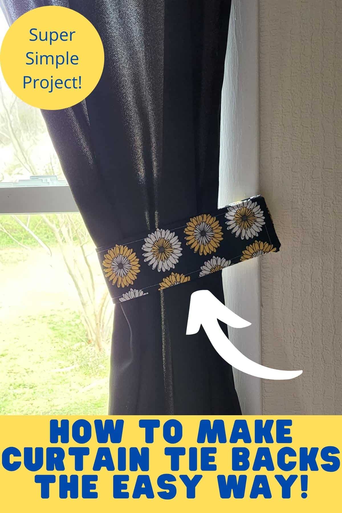 How To Make Curtain Tie Backs The Easy Way!