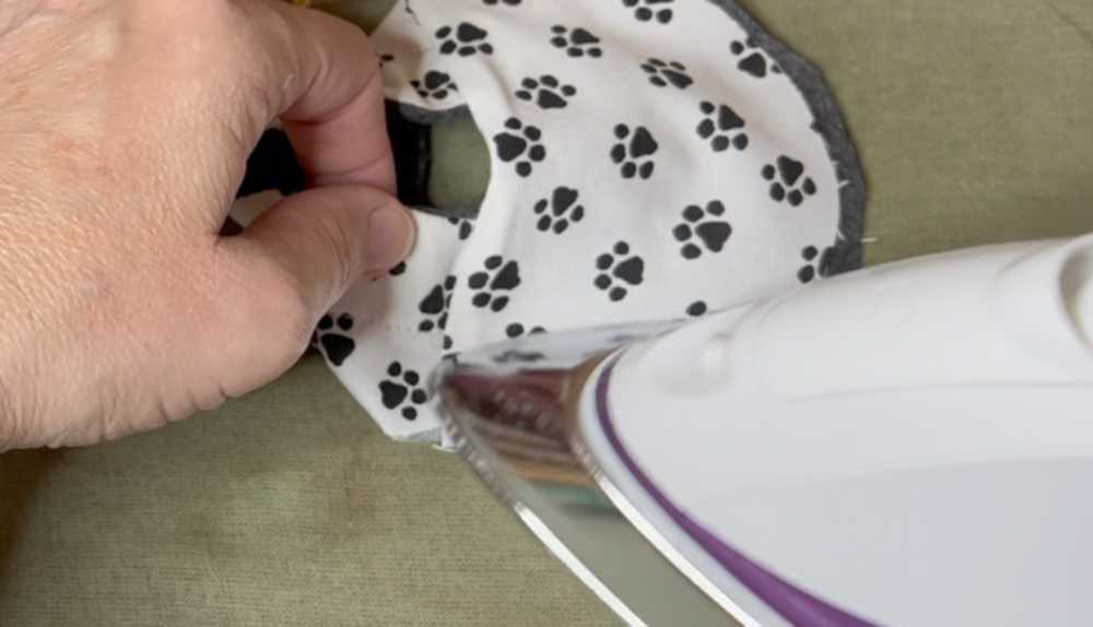 Step 16 - Iron Toe and Heel Seam for baby shoes pattern