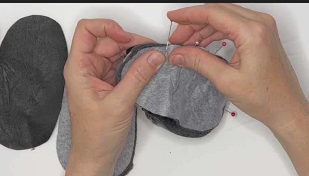 Step 18 - Make Sole Sandwich for baby shoes pattern